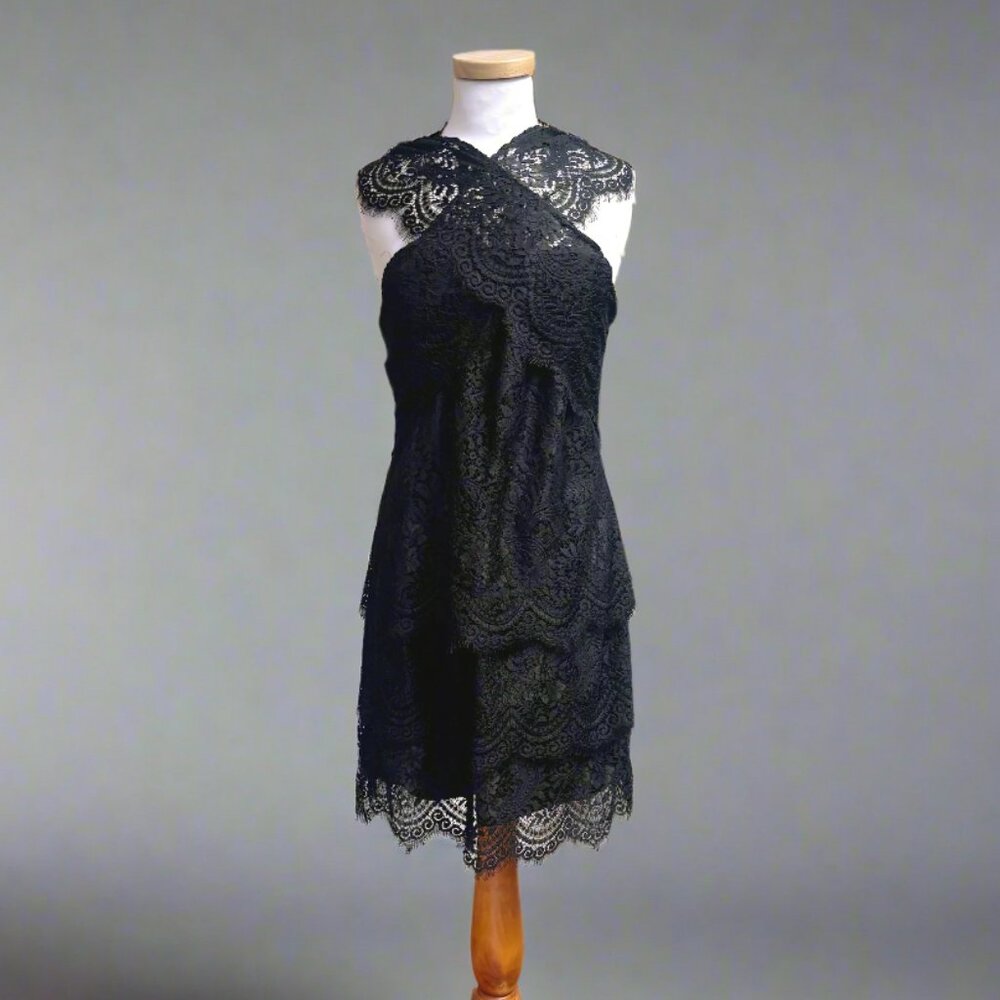 Leifsdottir black lace dress, size 12